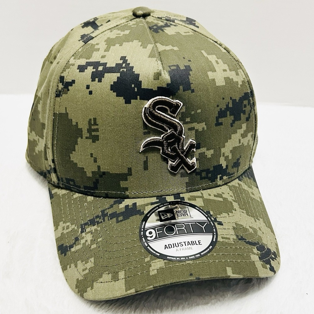New Era Chicago White Sox Digital Camo A-Frame 9FORTY Hat Cap Adjustable Green - Picture 3 of 5